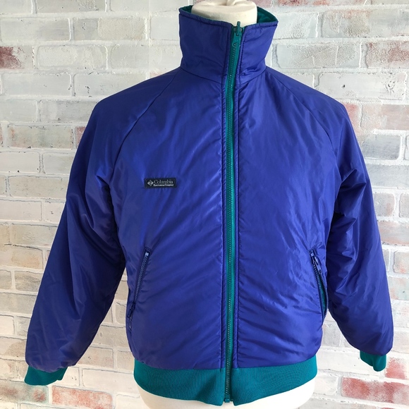 Columbia Reversible Bomber Puffer Jacket Vintage - Picture 2 of 8